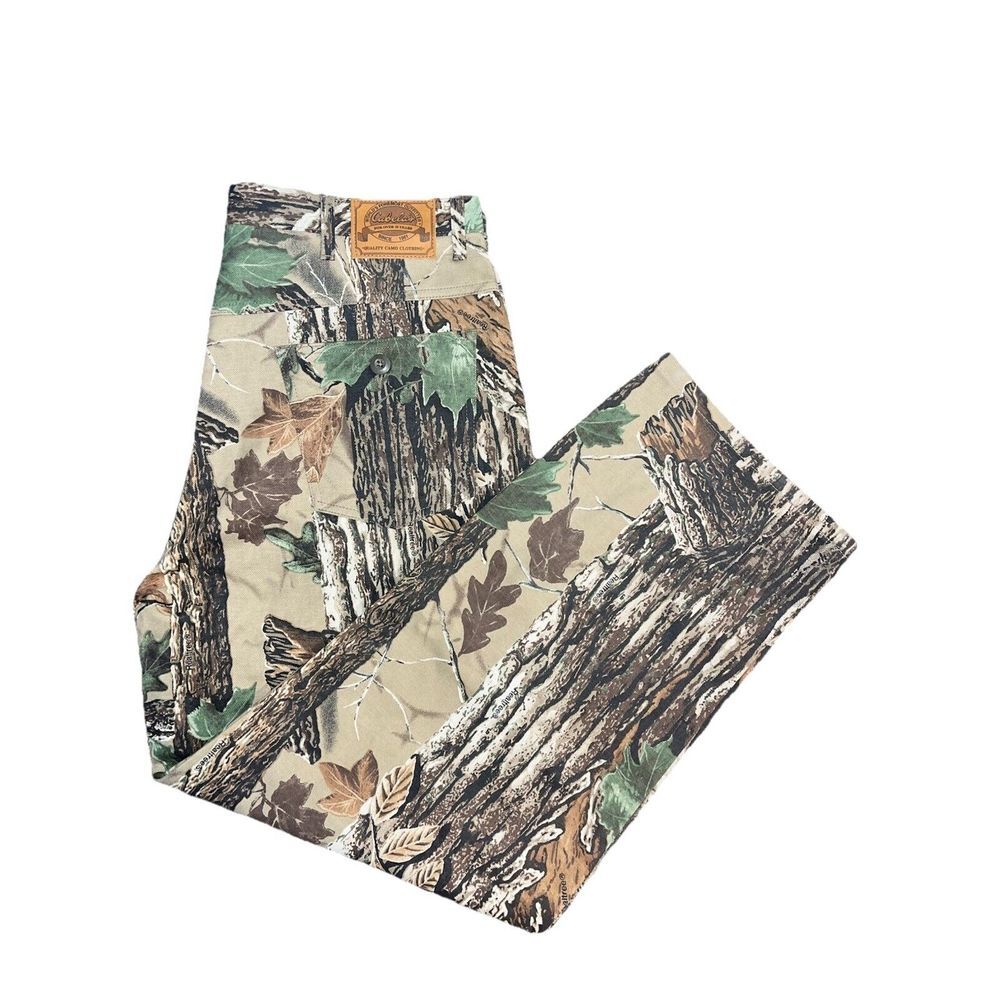 Vintage Cabelas Denim Realtree Camo Pants Mens 40R‎ NWOT